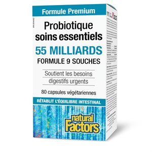 Natural Factors Critical Care Probiotic 55 Billion 80 Vegetarian Capsules