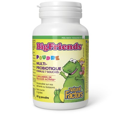 Natural Factors Poudre Multiprobiotique formule 7 souches 3 milliards de cellules actives 60 g poudre Natural Factors Poudre Multiprobiotique formule 7 souches 3 milliards de cellules actives 60 g poudre