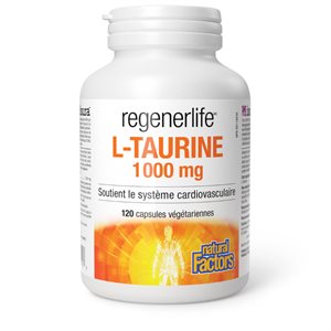 Natural Factors L-Taurine 1000 mg 120 Vegetarian Capsules