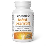 Natural Factors Acétyl-L-carnitine Acide aminé forme libre 500 mg 90 capsules végétariennes