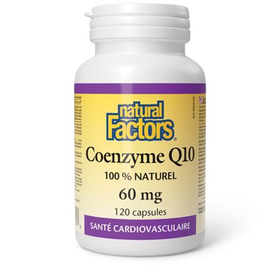 Natural Factors Coenzyme Q10 100 % naturelle 60 mg 120 capsules Natural Factors Coenzyme Q10 100 % naturelle 60 mg 120 capsules