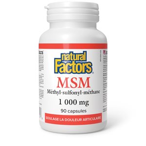Natural Factors MSM Methyl-sulfonyl-methane 1000 mg 90 Capsules