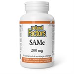 Natural Factors SAMe 200 mg 30 comprimés à enrobage entérique