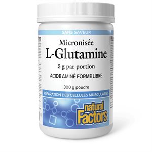 Natural Factors L-Glutamine micronisée 5 g 300 g poudre