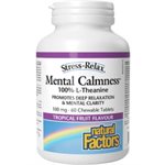 Natural Factors Calme mental  100 mg  60 comprimés à croquer Saveur de fruits tropicaux