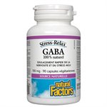 Natural Factors 100% Natural Gaba   100 Mg  90 Vegetarian Capsules