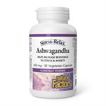 Natural Factors Ashwagandha  600 mg  30 Vegetarian Capsules