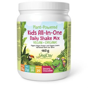 Natural Factors Tout-en-un pour enfants Mélange pour boisson quotidienne 460 g poudre chocolat de re^ve