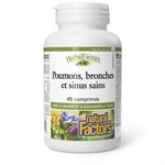 Natural Factors Lung, Bronchial & Sinus Health 45 Tablets