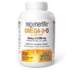 Natural Factors Omega-3+D Ultra Strength 2200 mg  /  1000 IU 150 Enteripure® Softgels