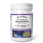 Natural Factors Nighttime Magnesium Bisglycinate with Melatonin, GABA & L-Theanine   120 g Powder Tropical Fruit