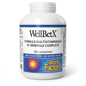 Natural Factors WellBetX complet Formule multivitaminique et minérale 120 comprimés