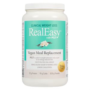 Natural Factors RealEasy™ with PGX® Vegan Meal Replacement 830 g Powder Vanilla Flavour