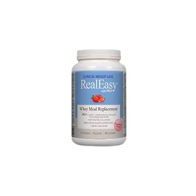 Natural Factors RealEasy(MC) avec PGX(MD) Substitut de repas au petit-lait 885 g poudre fraise