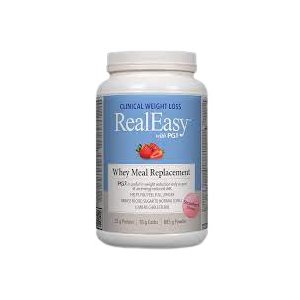 Natural Factors RealEasy(MC) avec PGX(MD) Substitut de repas au petit-lait 885 g poudre fraise