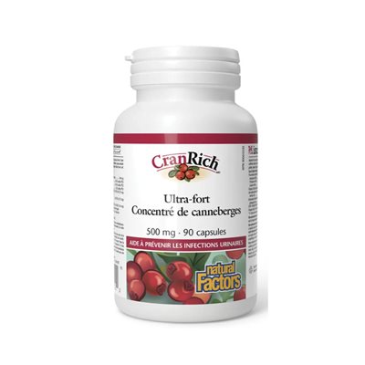 Natural Factors Concentré De Canneberge Super Fort 500 Mg 90 Un Natural Factors Concentré De Canneberge Super Fort 500 Mg 90 Un