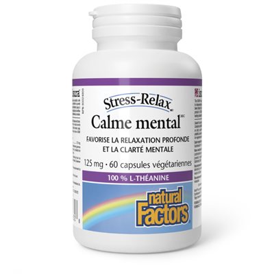 Natural Factors Calme mental 125 mg 60 capsules végétariennes Natural Factors Calme mental 125 mg 60 capsules végétariennes