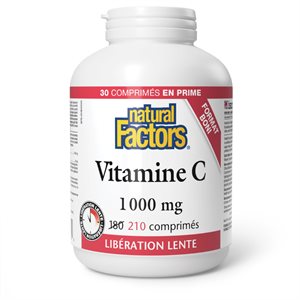 Natural Factors Vitamine C Libération lente 1 000 mg 210 comprimés