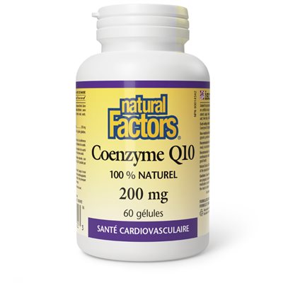 Natural Factors Coenzyme Q10 200 mg 60 gélules Natural Factors Coenzyme Q10 200 mg 60 gélules