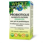 Whole Earth&Sea Probiotique Aliments entiers fermentés avec pré et postbiotiques  10 milliards de cellules actives / 10 souches  60 capsules végétariennes