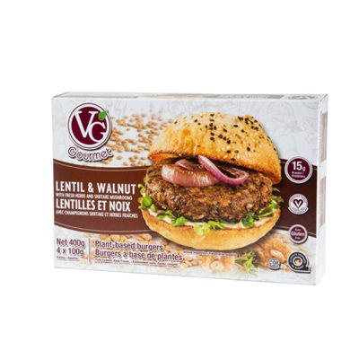 VG Gourmet Vegan Lentil Nut Burger 400g