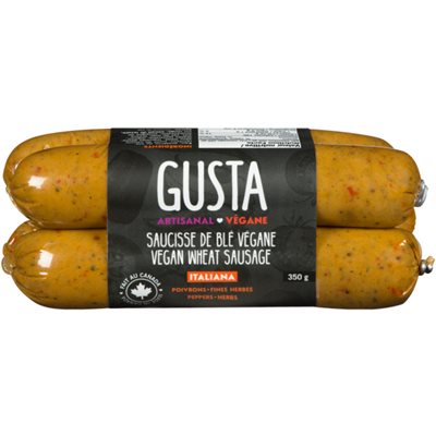 Gusta Vegan Wheat Sausage Italiana Peppers Herbs 350 g 350g