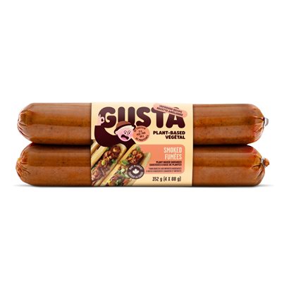 Gusta Saucisse de Blé Végane épices Fumées 352 g