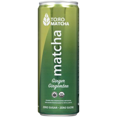 Toro Matcha Infusion énergisante Pétillante Gingembre 355 ml