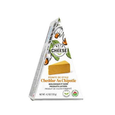 Nuts for Cheese Noix de Cajou Fermentée biologiques Cheddar au Chipotle