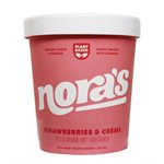 Nora's Plant Based Frozen Dessert - Strawberries & Crème 500ml