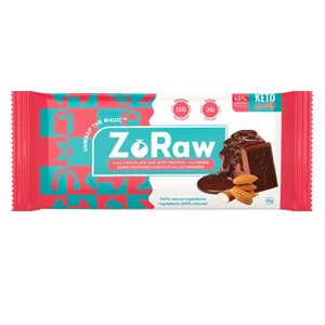 ZoRaw Milk Chocolate 45% Almond Bar with Protein 52g