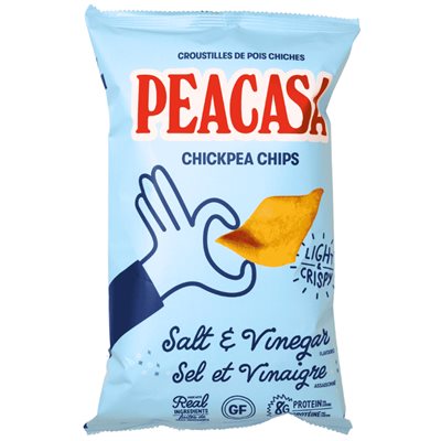 Peacasa Chips de pois chiches au sel et au vinaigre 128g