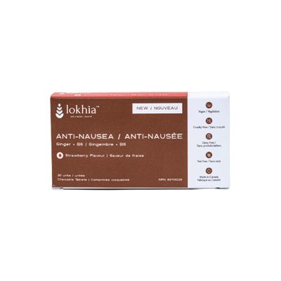 Lokhia Anti-Nausea- Chewable strawberry flavor 30un