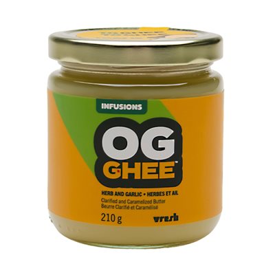 OG GHEE -BEURRE CLARIFIÉ ET CARAMÉLISÉ HERBES ET AIL 210g