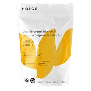 Holos Muesli à Préparer la Veille Vanille Biologique 90g