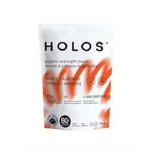 Holos Muesli bio à préparer la veille, érable + Amandes