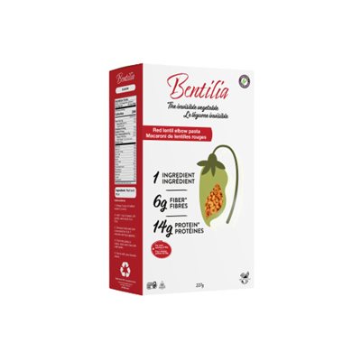 Bentilia Macaroni Lentilles Rouge 227 g