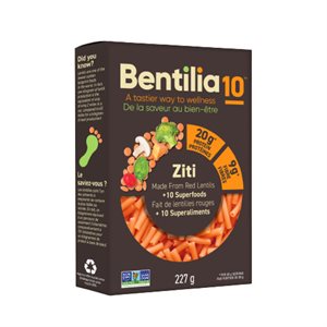 Bentilia ziti - red lentil pasta 10 super foods 227g