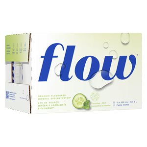 Flow Organic Cucumber + Mint Flavoured Alkaline Spring Water 12 x 500ml