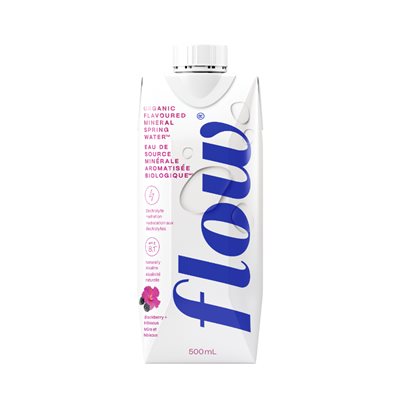 Flow Organic Blackberry + Hibiscus Flavoured Water 500 ml