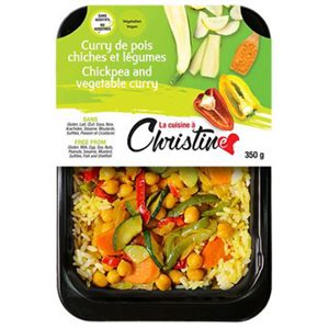 CUISINE CHRISTINE CURRY DE POIS CHICHES ET LÉGUMES 350GR