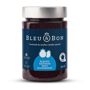 Bleu & Bon Confitures Bleuets sauvages 314ml