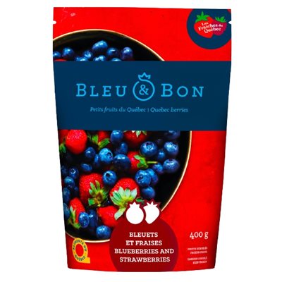 Bleu&Bon Mélange de fraises et de bleuets surgelés