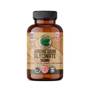 Pure Labs Vitamins Glycinate De Magnésium 165Mg - Sans Excipient 120 Vegi Cap
