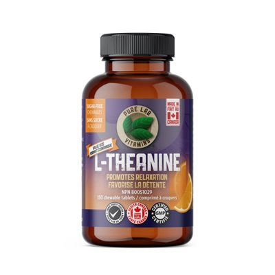 Pure Labs Vitamins L-Théanine 125Mg - À Croquer, Sans Sucre 150 Tablet Pure Labs Vitamins L-Théanine 125Mg - À Croquer, Sans Sucre 150 Tablet