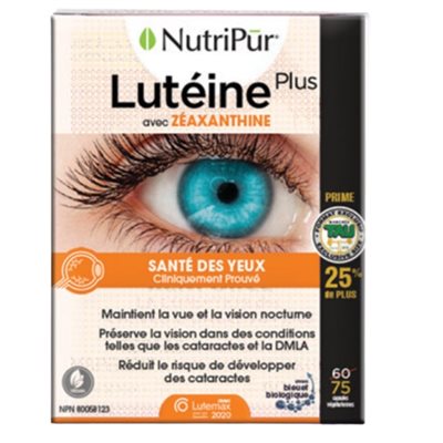 Nutripur Lutéine Plus avec Zéaxanthine Tau Format Boni 75un