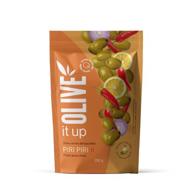 Olive it Up Olives Vertes Dénoyautées - Piri-Piri 200g