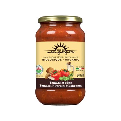 Sole Di Sangiorgio Sauce tomate et cèpe biologique 540ml Sole Di Sangiorgio Sauce tomate et cèpe biologique 540ml