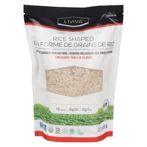 Liviva Organic Rice Shaped Shirataki with Oat Fiber