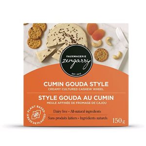 ZENGARRY Raw Gouda Style Cumin Cashew Cheese (150g)